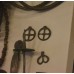 Solar cross and hear-like pendant